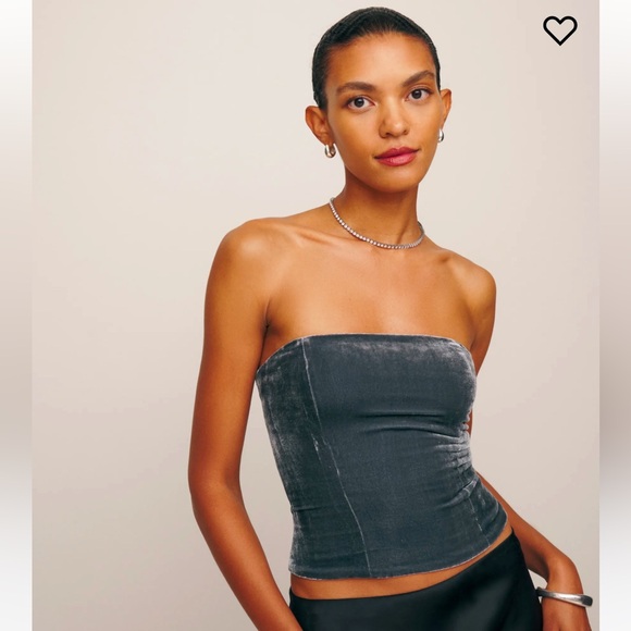 Reformation Giorgia Velvet Top - Picture 1 of 3